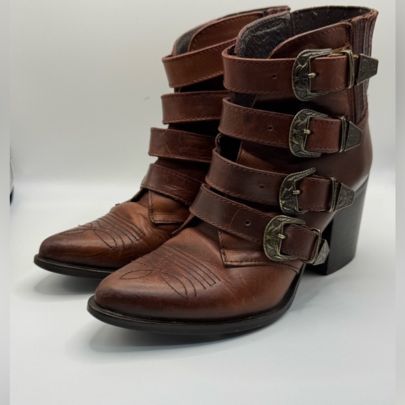 Steve Madden leather prairie boots - Picture 2 of 5
